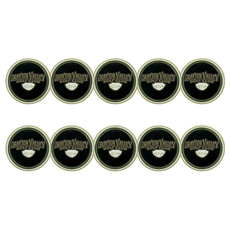 ahead Drayton Valley Golf Club Ball Markers BM4 DRAYT BLK 1