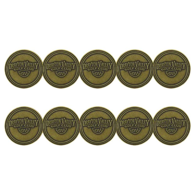 ahead Drayton Valley Golf Club Ball Markers BM4 DRAYT BRASS 1