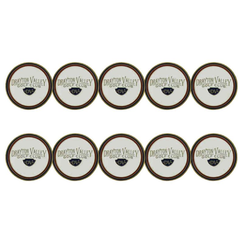 ahead Drayton Valley Golf Club Ball Markers BM4 DRAYT WHT 03