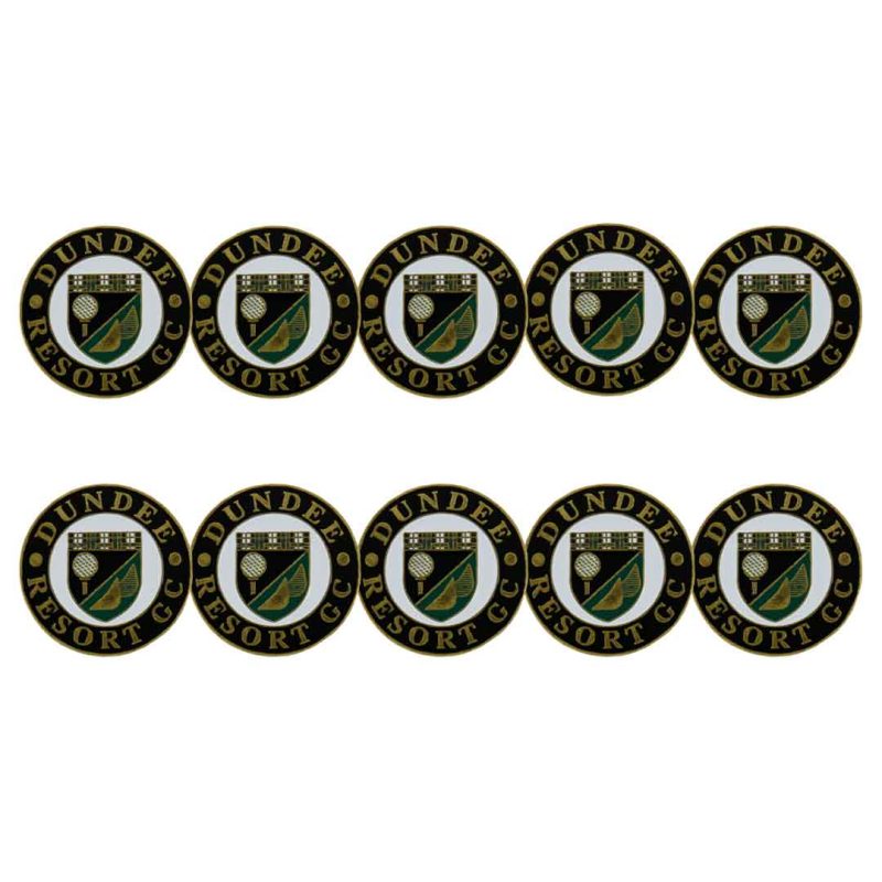 ahead Dundee Resort Golf Club Ball Markers BM4R DUNDEE BLKWHT 03