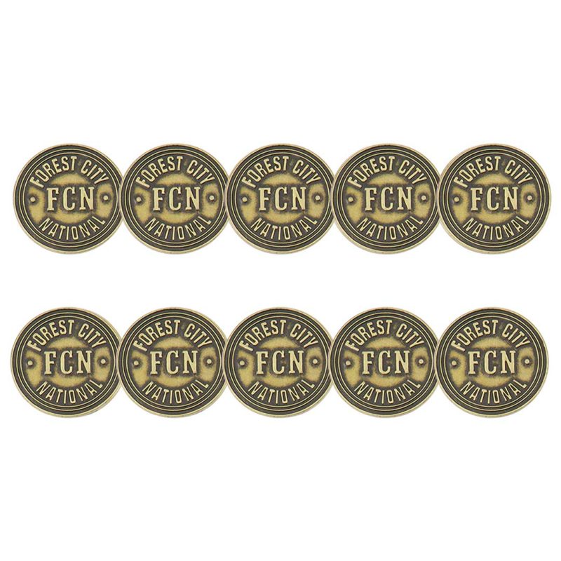 ahead FCN Forest City National Ball Markers BM FORE BRASS 01