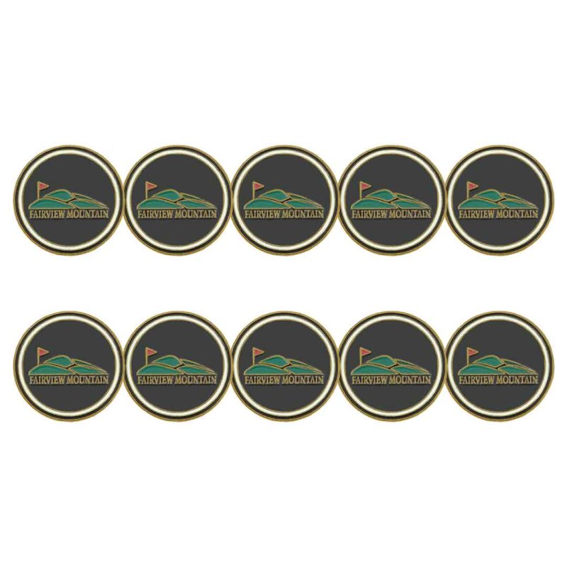 ahead Fairview Mountain Golf Club Ball Markers BM4R FAIRVIEWMT BLK 03