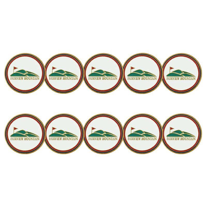 ahead Fairview Mountain Golf Club Ball Markers BM4R FAIRVIEWMT WHT 3