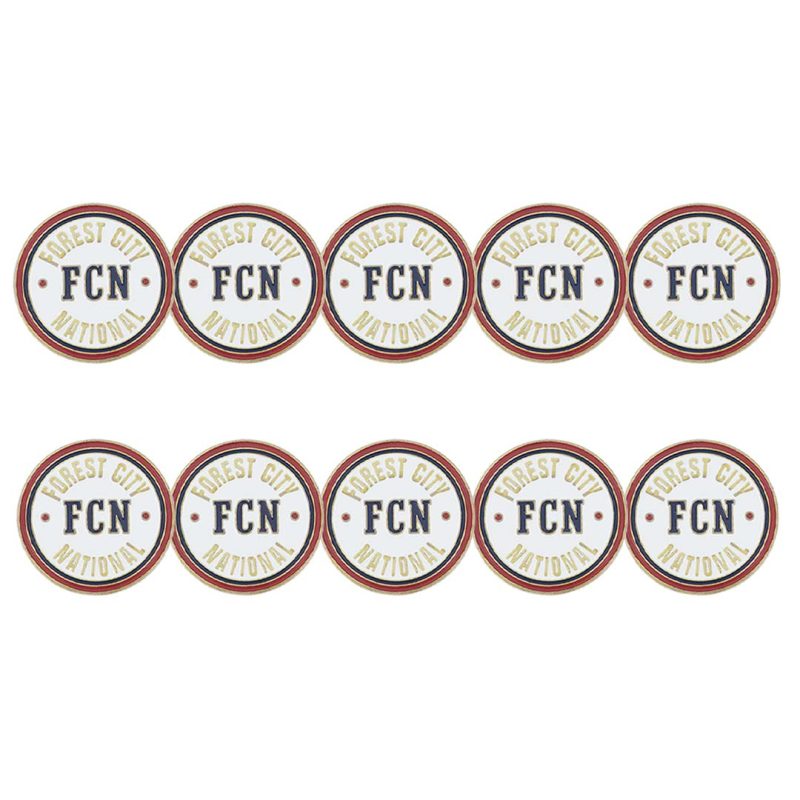 ahead Forest City National Golf Ball Markers BM FORE WHT RED 3