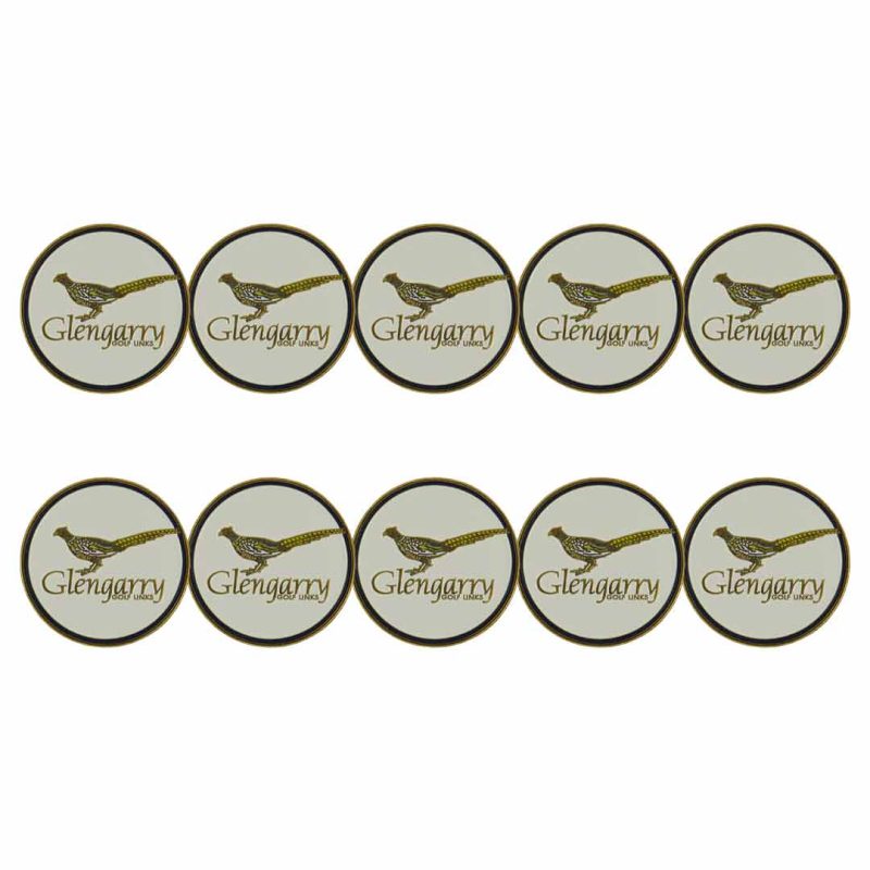 ahead Glengarry Golf Ball Markers BM4 GLENGA WHT 03