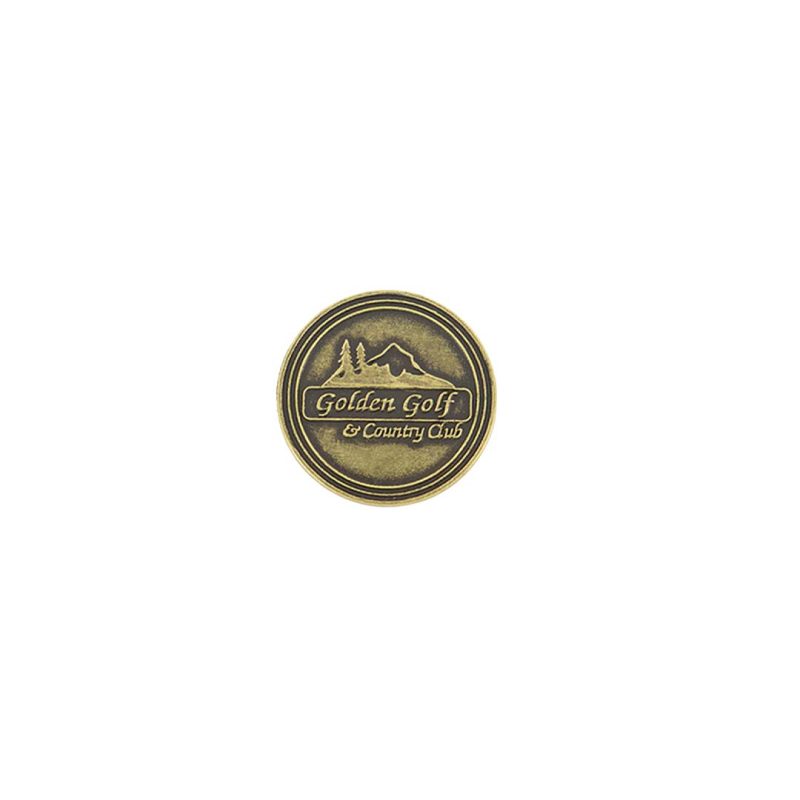 ahead Golden Golf Country Club Ball Markers BM4 GOLD BRASS