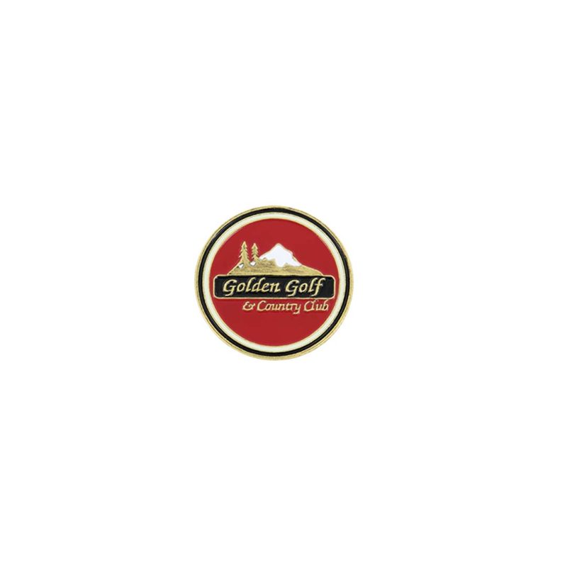 ahead Golden Golf Country Club Ball Markers BM4 GOLD RED