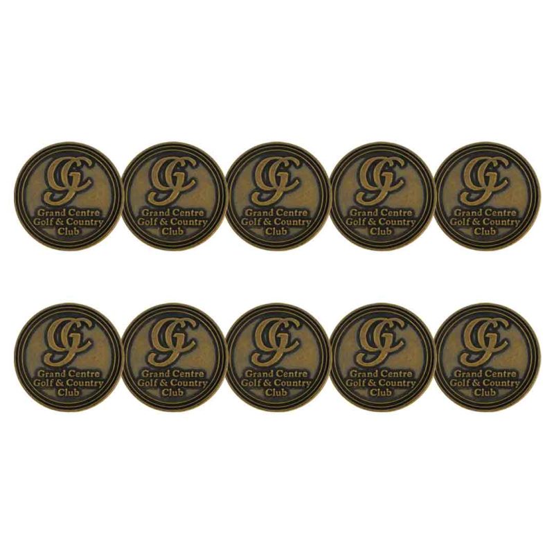 ahead Grand Centre Golf and Country Club Ball Markers BM4R GRANCE BRASS