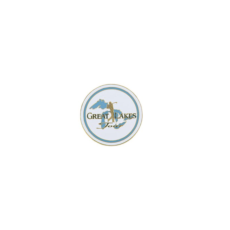 ahead Great Lakes Golf Tour Ball Markers CREEK LAKES WHT BLU 01