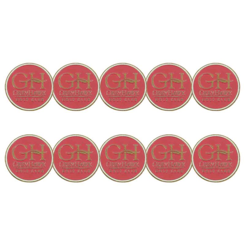 ahead GreyHawk Golf Club Ball Markers BM4R GREYHA 1 RED 1