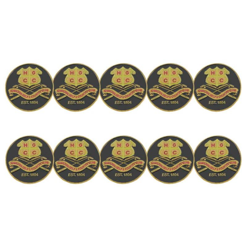 ahead Hamilton Golf Country Club Ball Markers BM4 HAMIL BLK RD 03