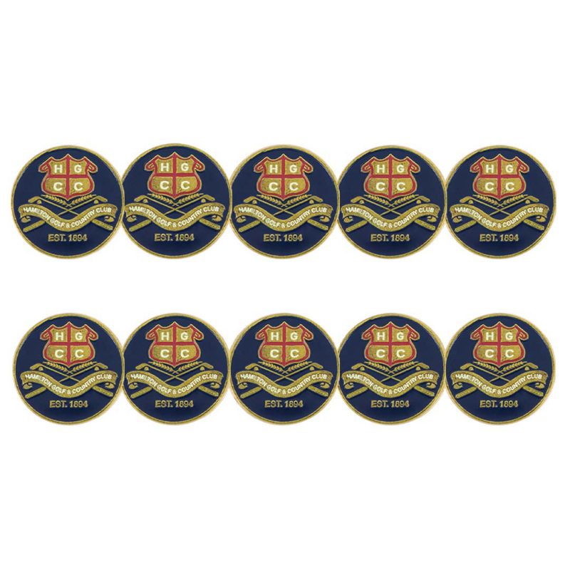 ahead Hamilton Golf Country Club Ball Markers BM4 HAMIL BLK RED WHT 3