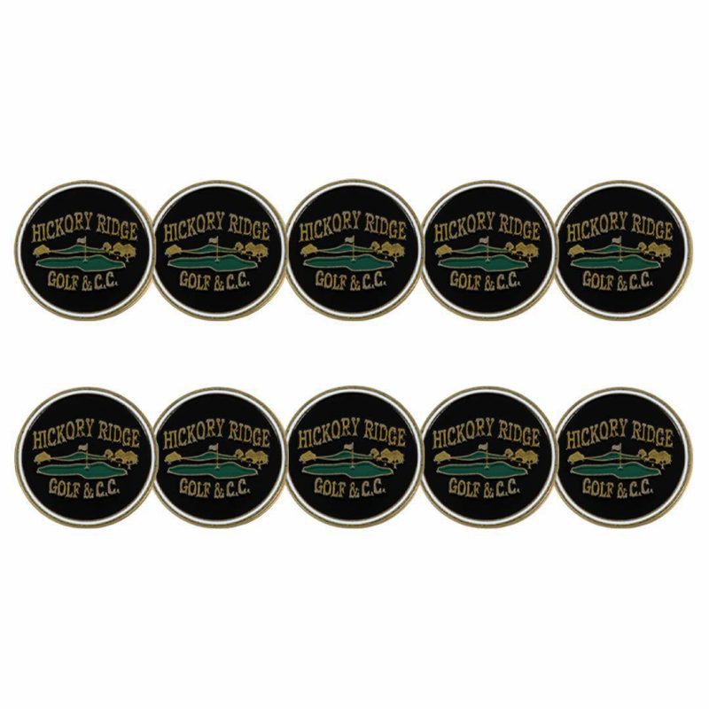 ahead Hickory Ridge Golf Country Club Ball Markers BM4R HICK BLK 3