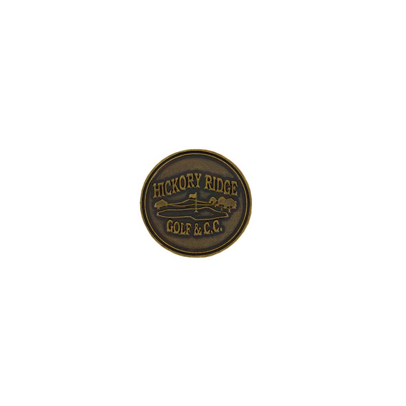 ahead Hickory Ridge Golf Country Club Ball Markers BM4R HICK BRASS 01