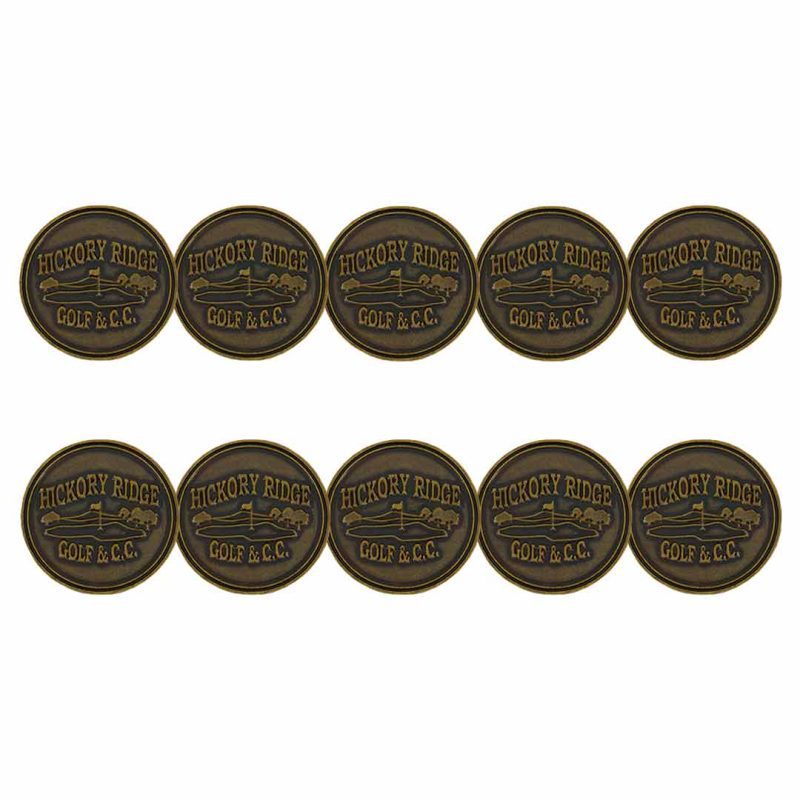 ahead Hickory Ridge Golf Country Club Ball Markers BM4R HICK BRASS 03