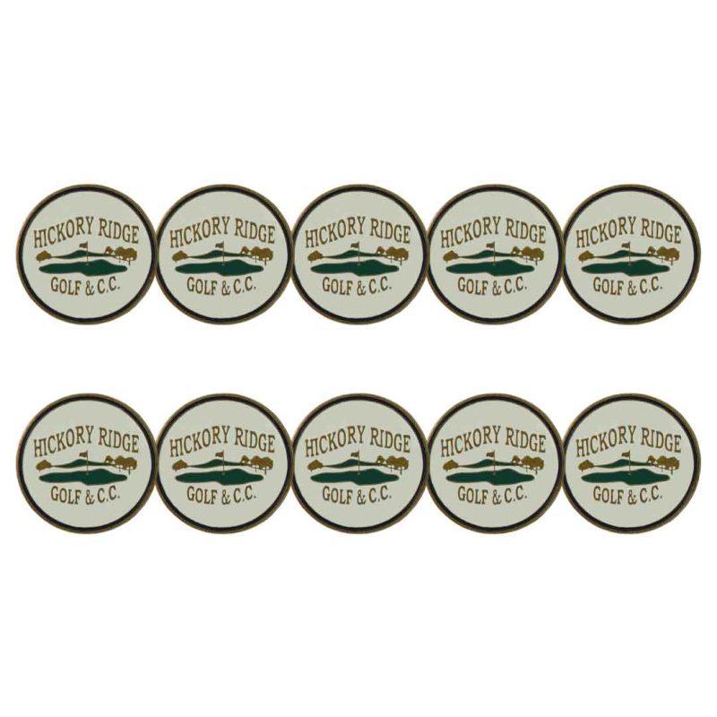 ahead Hickory Ridge Golf Country Club Ball Markers BM4R HICK WHT 03