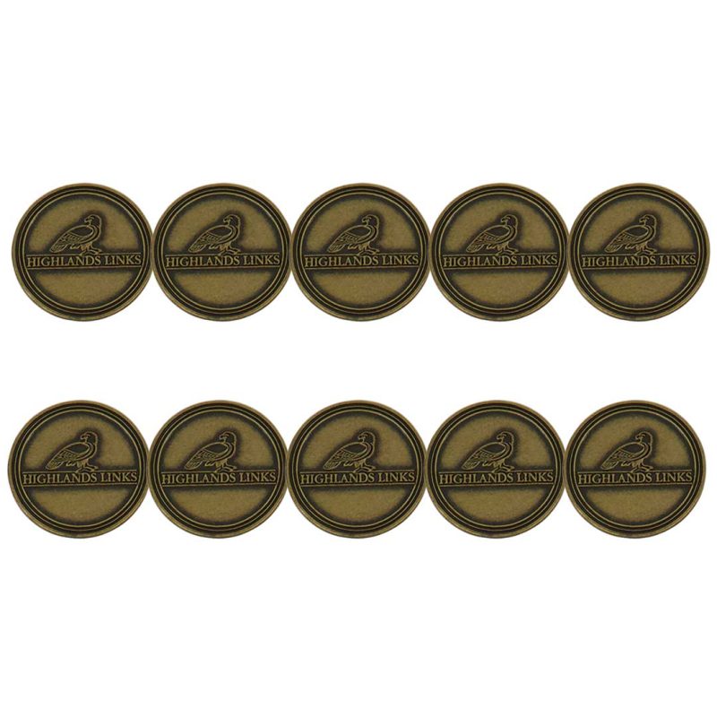 ahead Highland Links Ball Markers BM4 HIGHLA BRASS