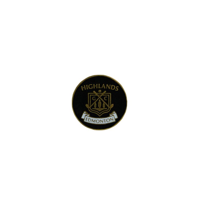 ahead Highlands Golf Course Edmonton Ball Markers BM4R HIGHGD BLK WHT 01