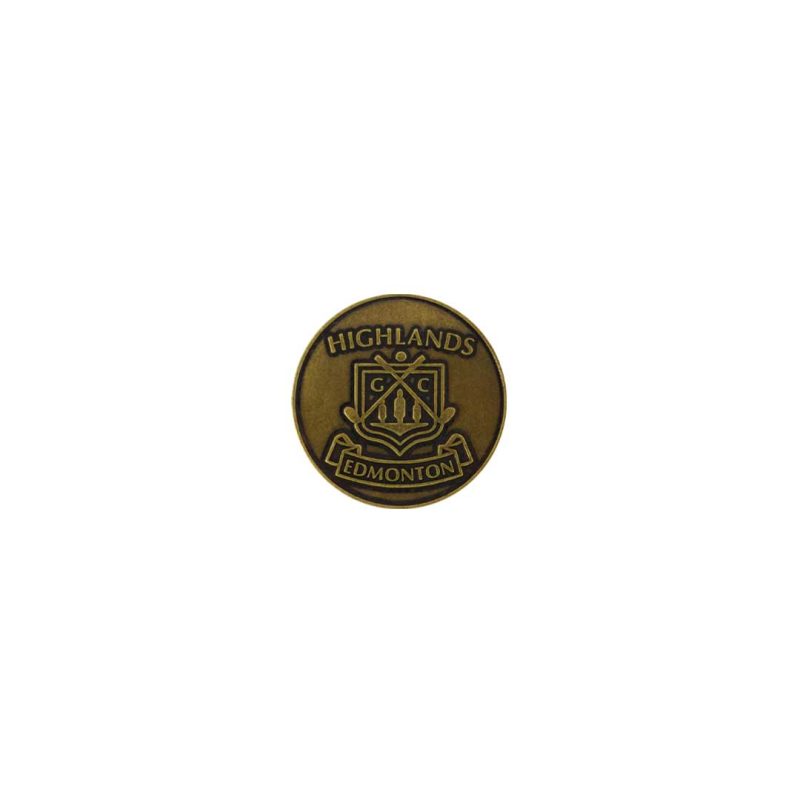 ahead Highlands Golf Course Edmonton Ball Markers BM4R HIGHGD BRSS 2