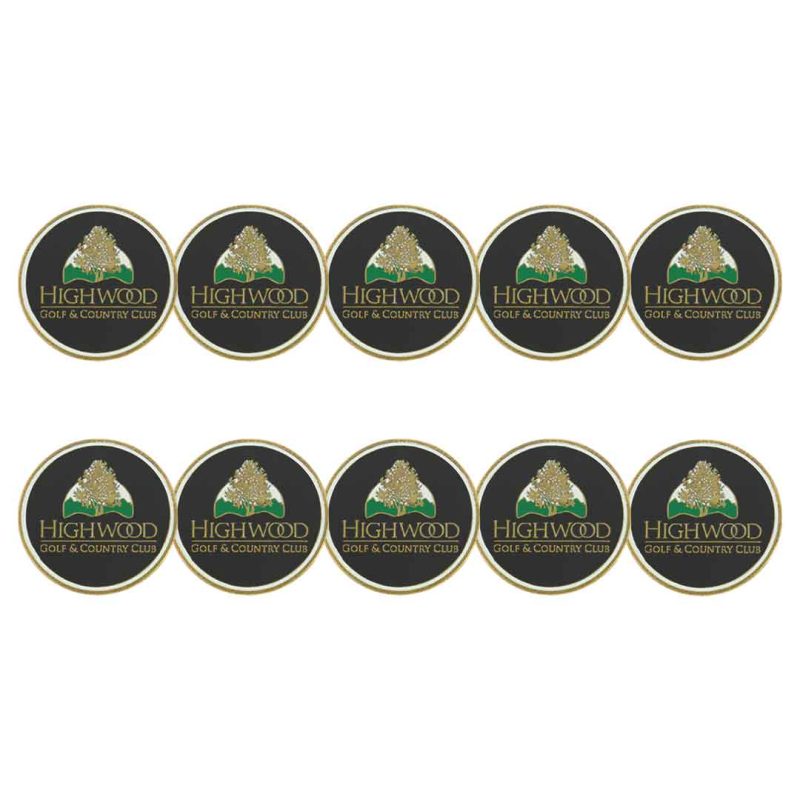 ahead Highwood Golf Country Club Ball Markers BM4R HIGHWO BLK 03