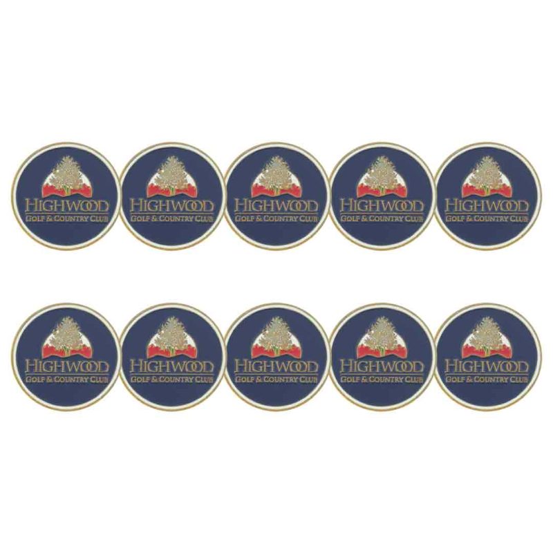 ahead Highwood Golf Country Club Ball Markers BM4R HIGHWO NVY 1