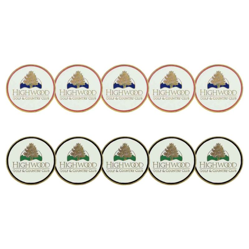 ahead Highwood Golf Country Club Ball Markers BM4R HIGHWO WHT 04