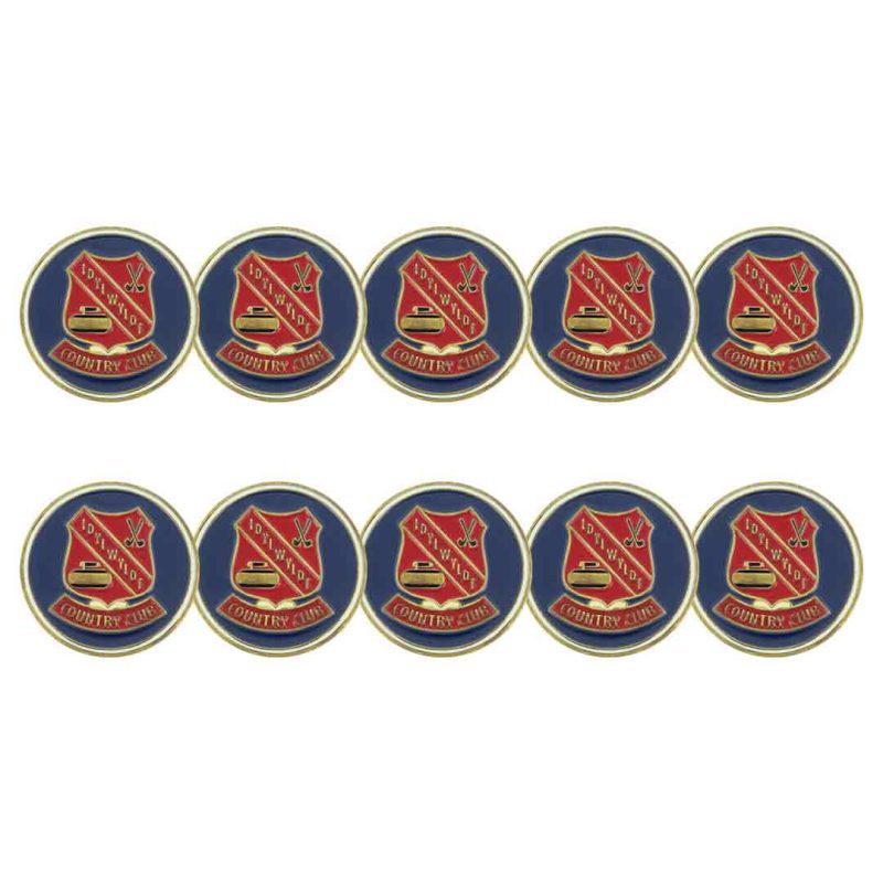 ahead Idylwylde Golf Country Club Ball Markers POKERSE MEDALLION NVY 1