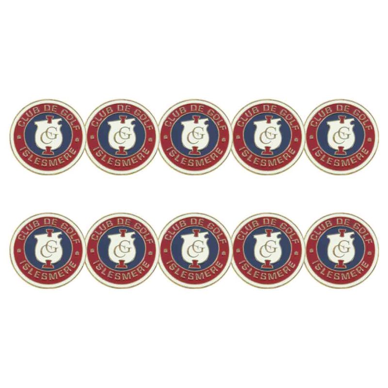 ahead Islesmere Club De Golf Ball Markers BM4R ISLES RED 1