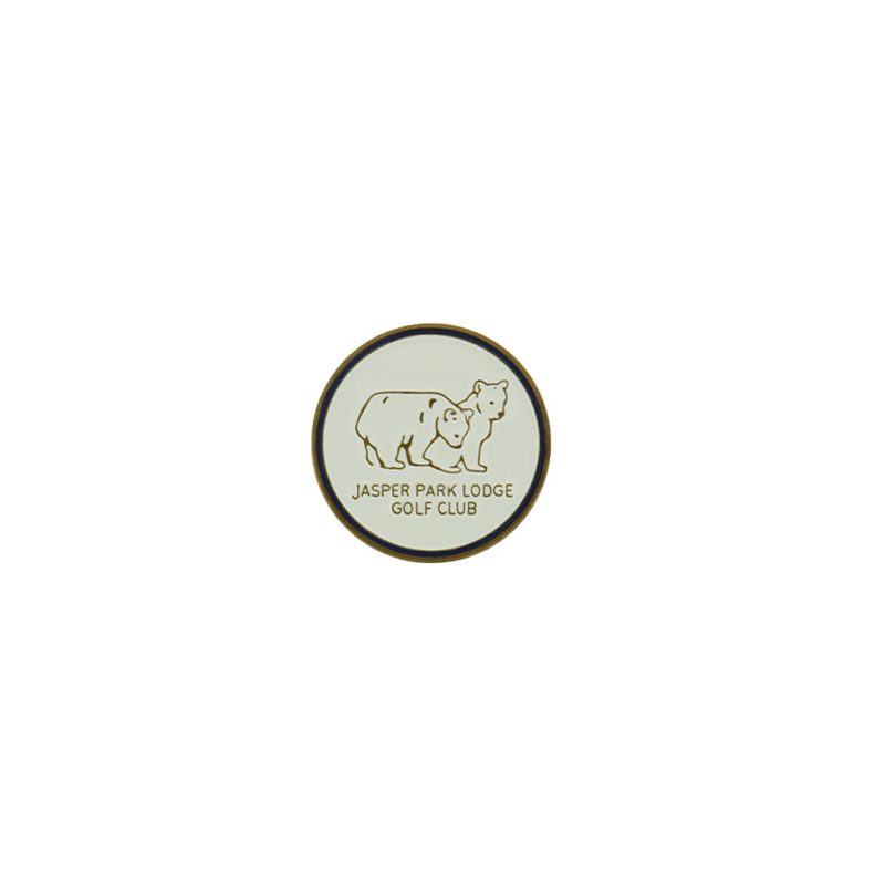 ahead Jasper Park Lodge Golf Ball Markers BM4R BEAR HIGH WHT 01