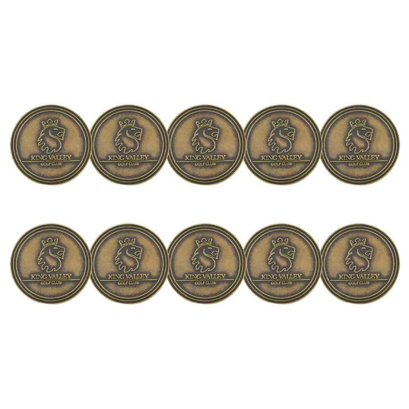 ahead King Valley Golf Club Ball Markers BM4 KING V BRASS 1