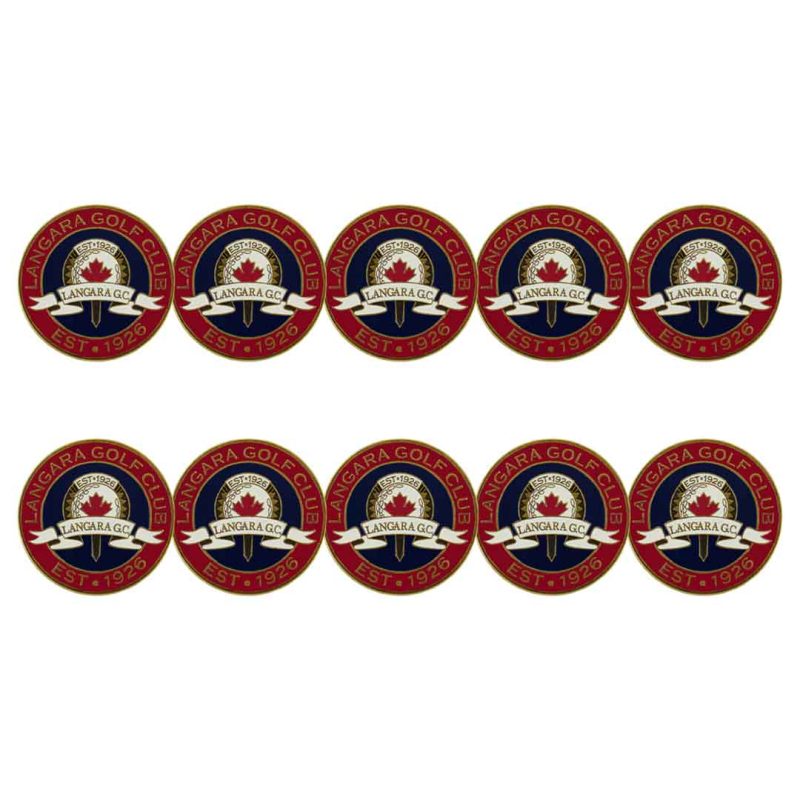 ahead Langara Gold Club Ball Markers BM4 LANG REDWHT 03