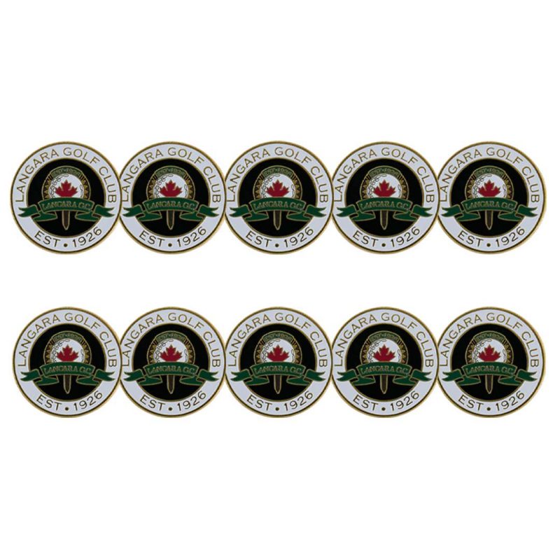 ahead Langara Golf Club Ball Markers BM4 LANG BLKWHT 3