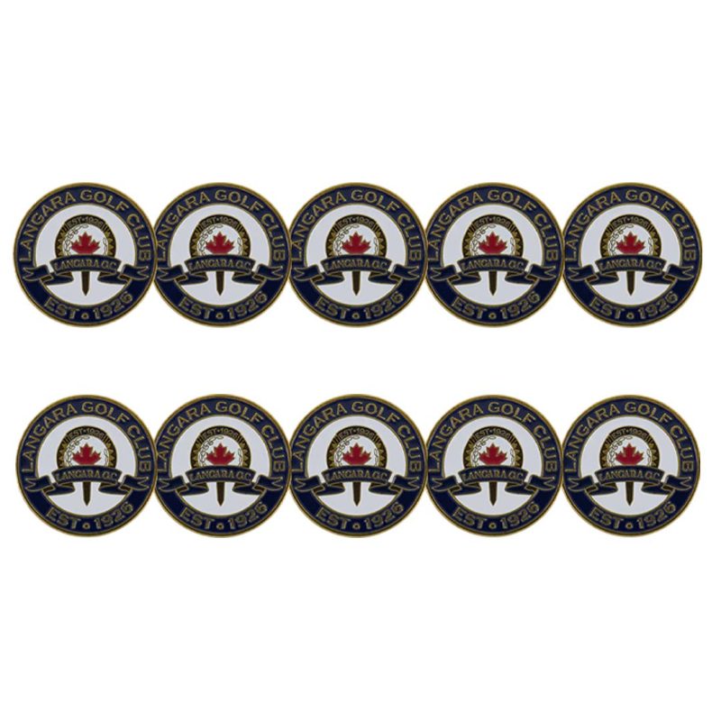 ahead Langara Golf Club Ball Markers BM4 LANG NVYWHT 3