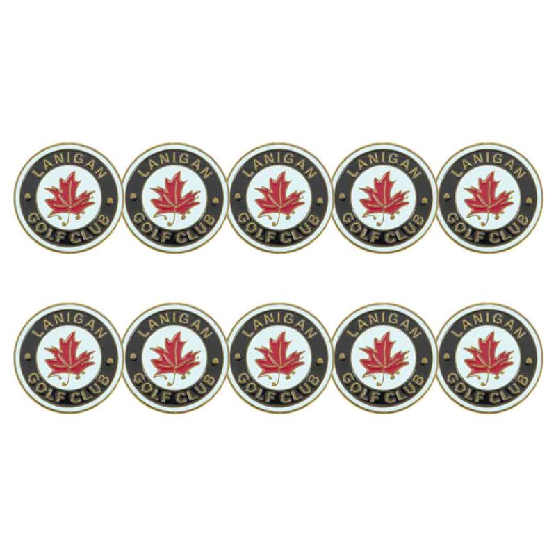 ahead Lanigan Golf and Country Club Ball Markers BM4R LANIGAN BLKWHT 1