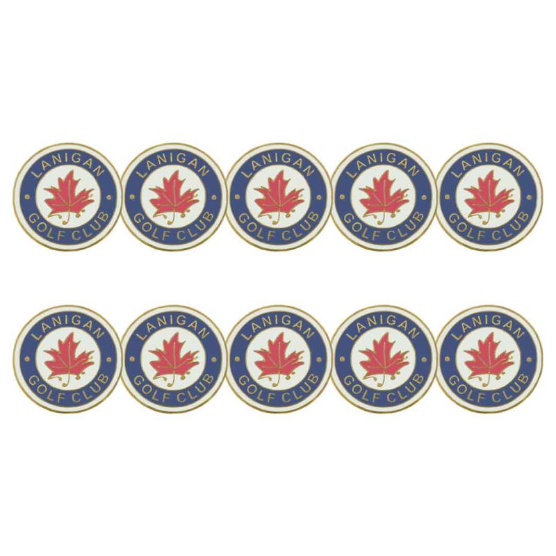 ahead Lanigan Golf and Country Club Ball Markers BM4R LANIGAN NVYWHT 03