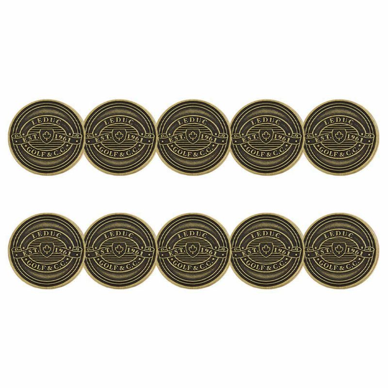 ahead Leduc Golf Country Club Ball Markers BM4 LRDUC BRSS 3