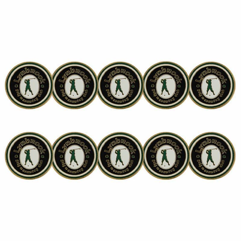 ahead Lynbrook Golf and Country Club Ball Markers BM LYN BROOK BLKWHT 3