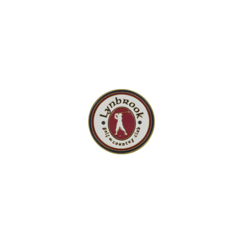 ahead Lynbrook Golf and Country Club Ball Markers BM LYN BROOK WHTRED 1