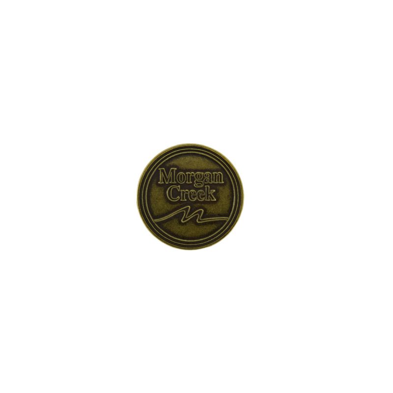 ahead Morgan Creek Golf Course Ball Markers BM4 MORGAN BRASS 01