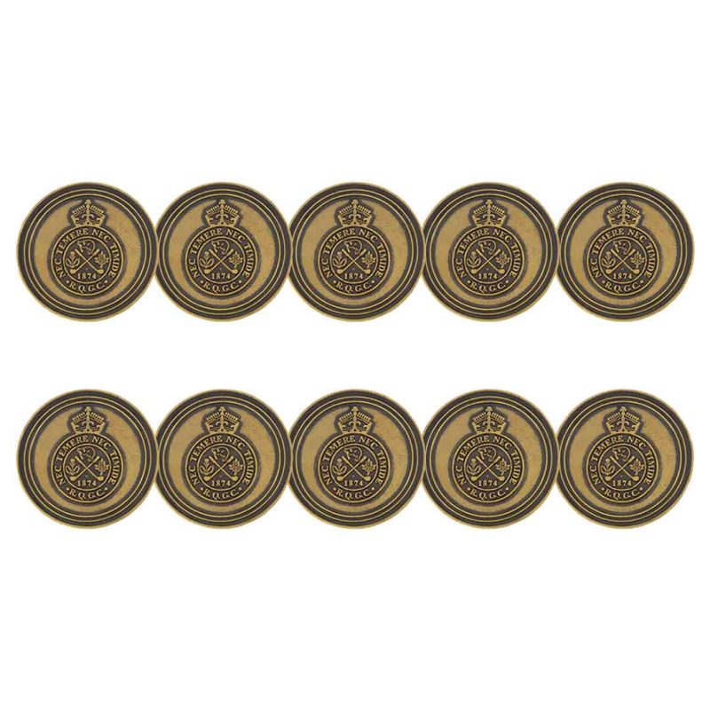 ahead Nec Temere Nec Timide R.Q.G.C. Ball Markers BM4 CIU BRO BRASS 03