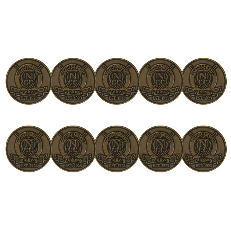 ahead Niakwa Country Club Ball Markers BM NIAKWA BRONZE 1