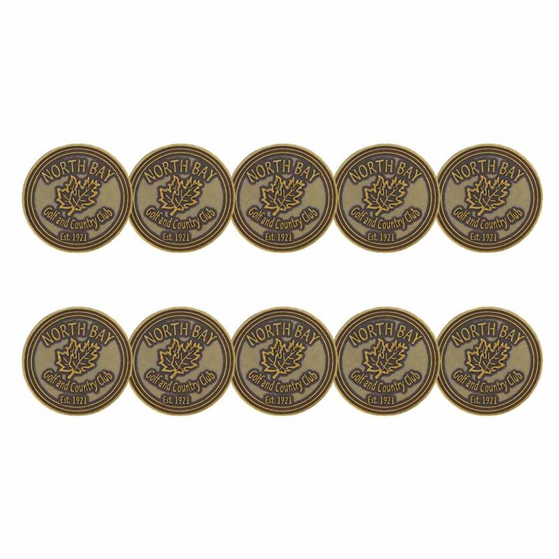 ahead North Bay Golf Country Club Ball Markers BM4R NGBC NORTHBAY BRASS 03