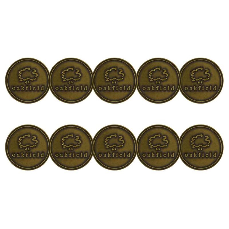 ahead Oakfield Golf Country Club Ball Markers BM4R OAKFIELD BRASS 1