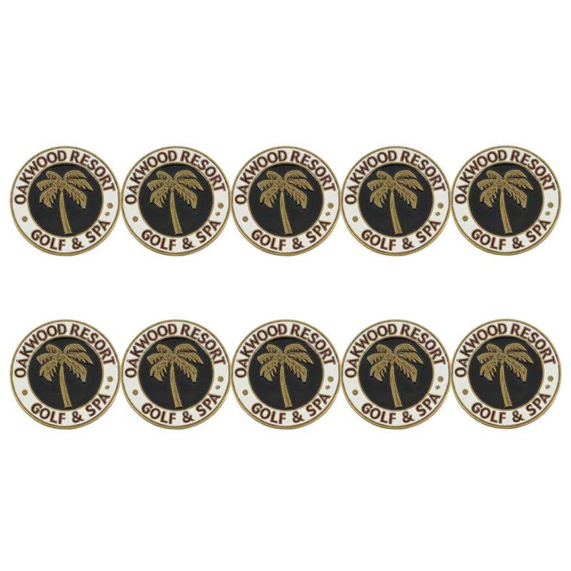 ahead Oakwood Resort Golf Spa Ball Markers BM4 OAK BLKWHT