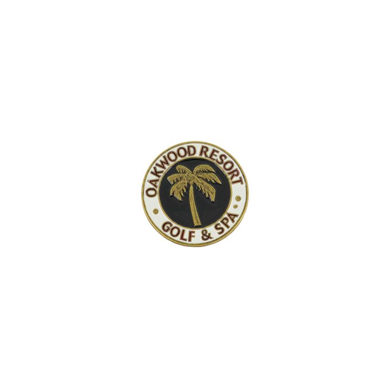 ahead Oakwood Resort Golf Spa Ball Markers BM4 OAK BLKWHT 01