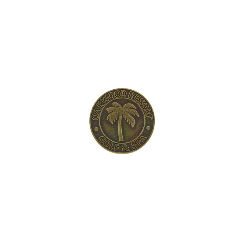 ahead Oakwood Resort Golf Spa Ball Markers BM4 OAK BRASS 2