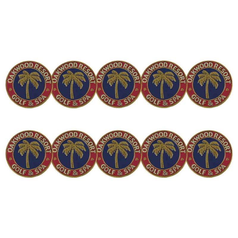 ahead Oakwood Resort Golf Spa Ball Markers BM4 OAK NVYRED 03