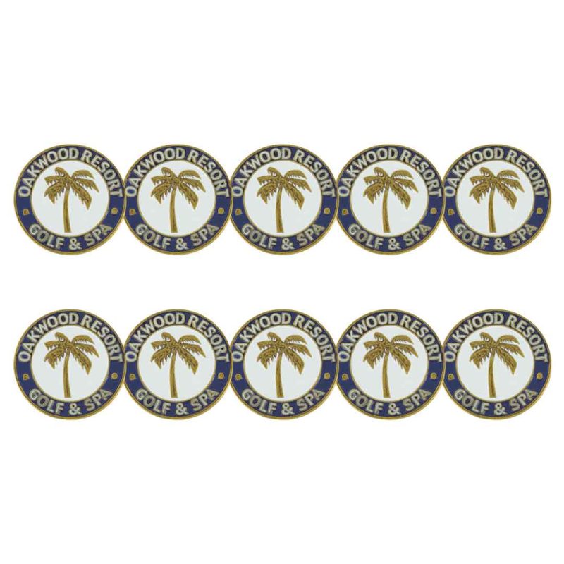 ahead Oakwood Resort Golf Spa Ball Markers BM4 OAK WHTNVY