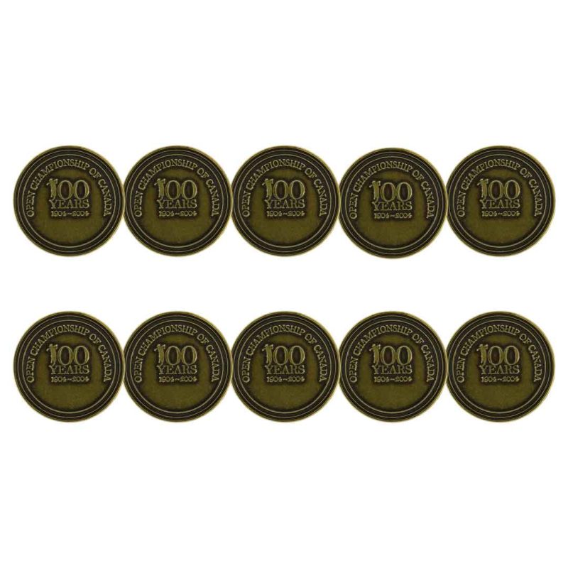 ahead Open Championship Of Canada 100 Years Golf Ball Markers BM4 BC0100 BRASS 03