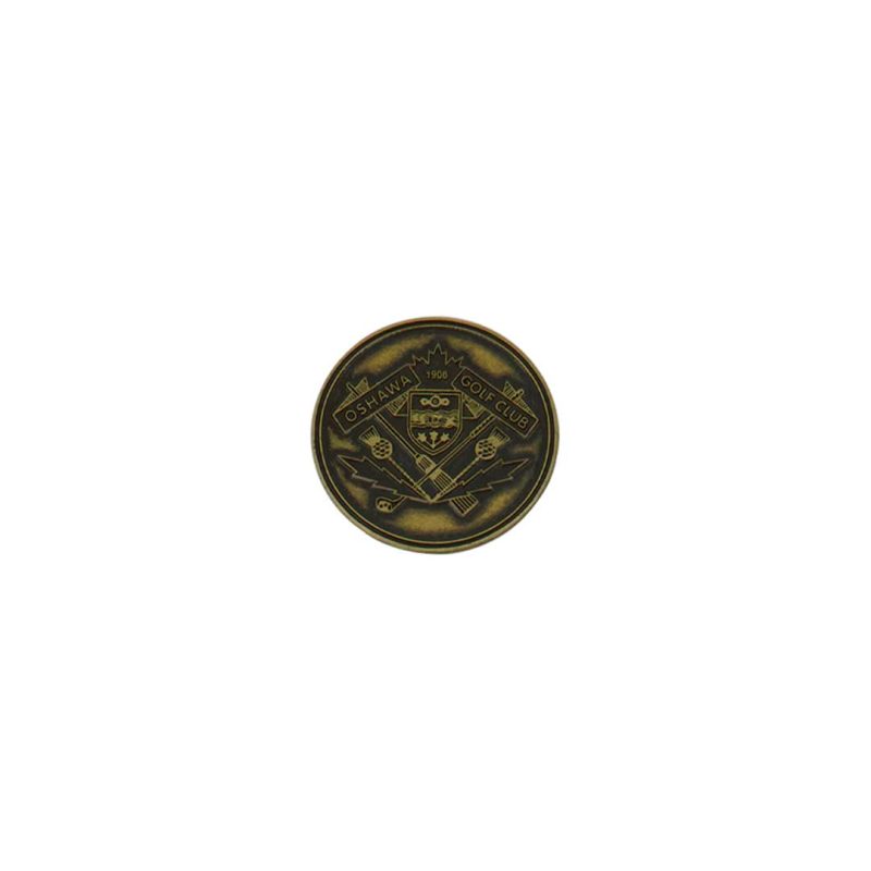 ahead Oshawa Golf Club Ball Markers BM OSHAWA BRASS 01